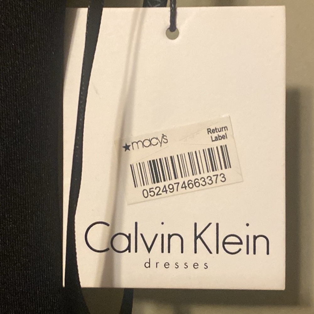 Calvin Klein  Sleeveless Sheath Dress Snake -Print Center Black  Women’s  10 NWT - Picture 3 of 6